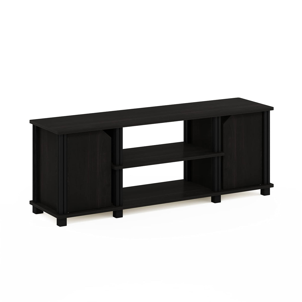 3-Tier Open Shelf TV Stand with Cabinets T86220
