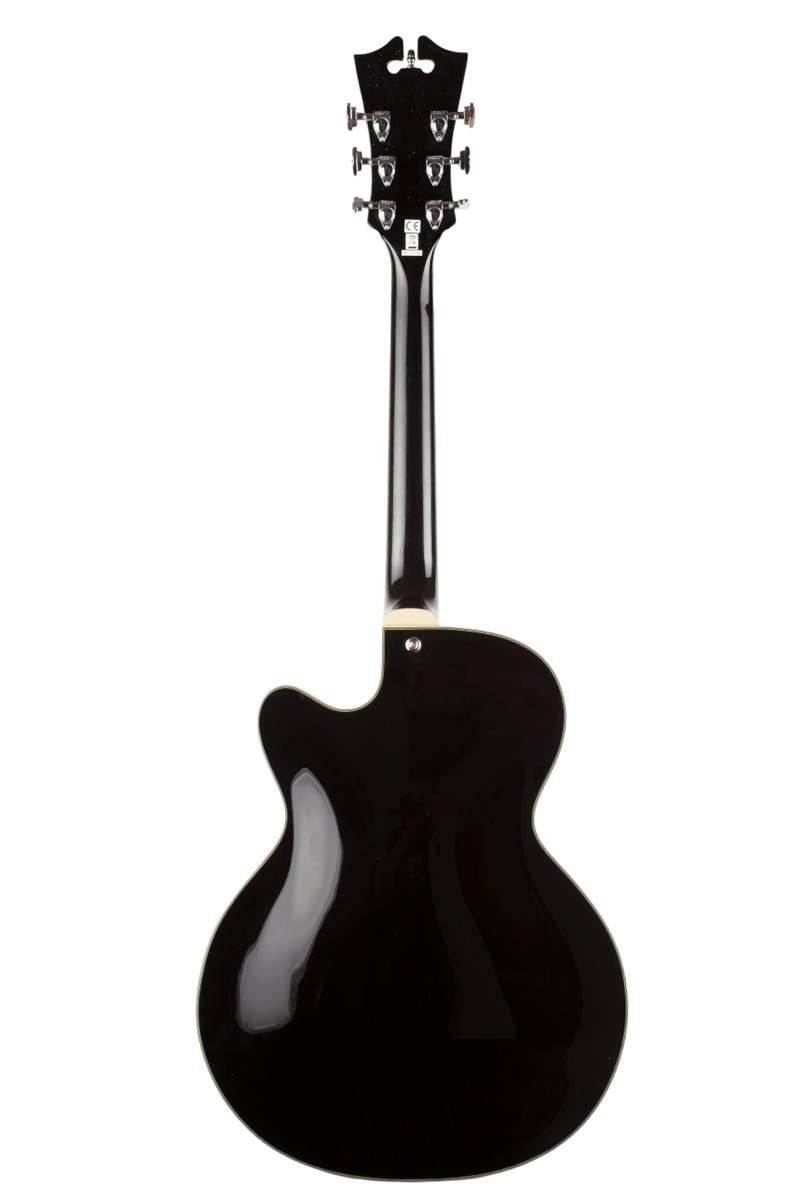 Black Archtop Hollowbody Electric Guitar E24309