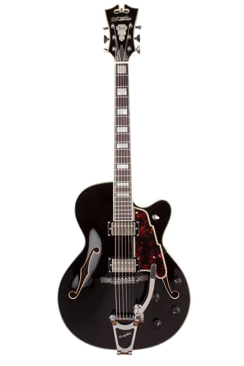 Black Archtop Hollowbody Electric Guitar E24309