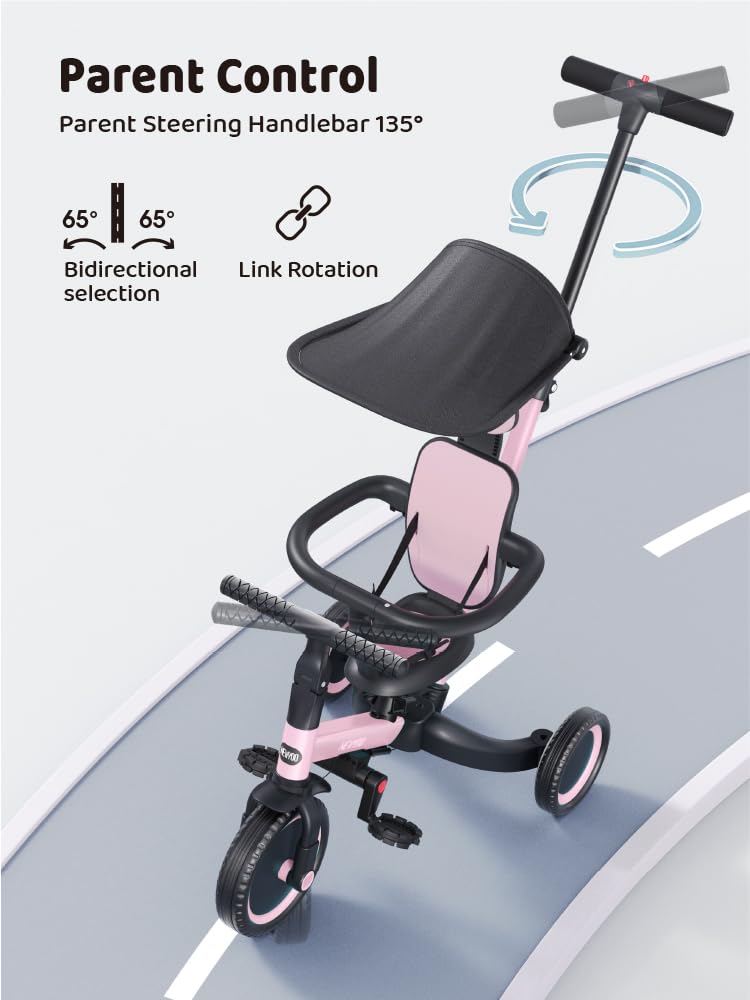 6-in-1 Tricycle for Toddlers 1-3 Y92415