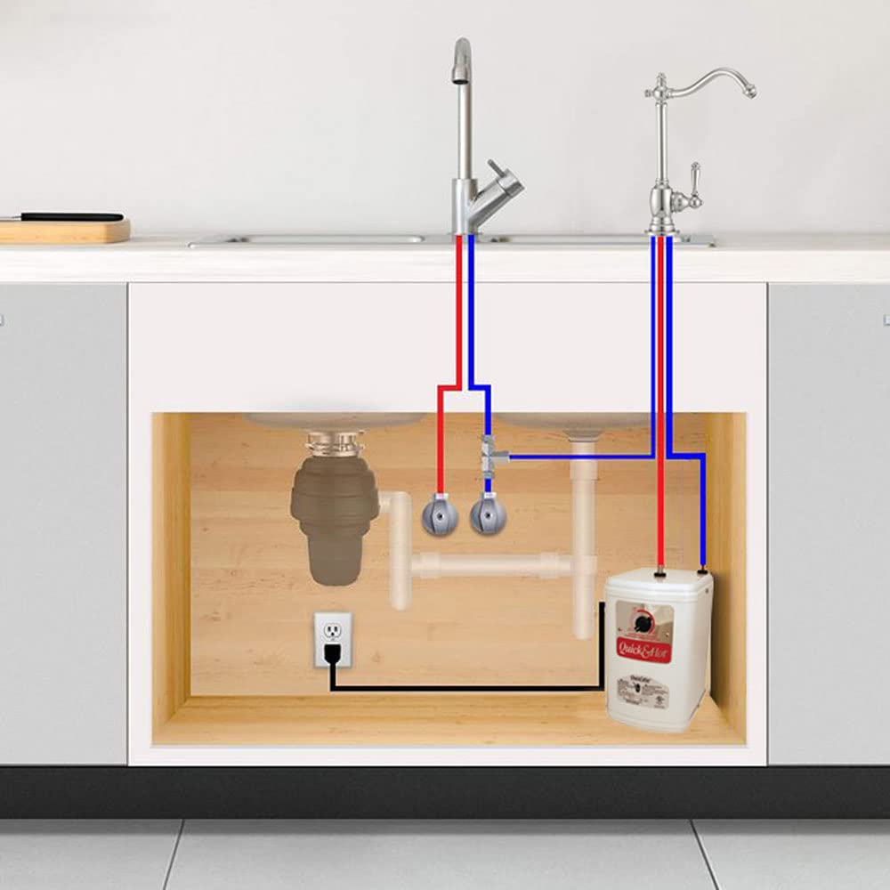 9" 1-Handle Hot Water Dispenser Faucet with Heating Tank, Oil Rubbed Bronze N522