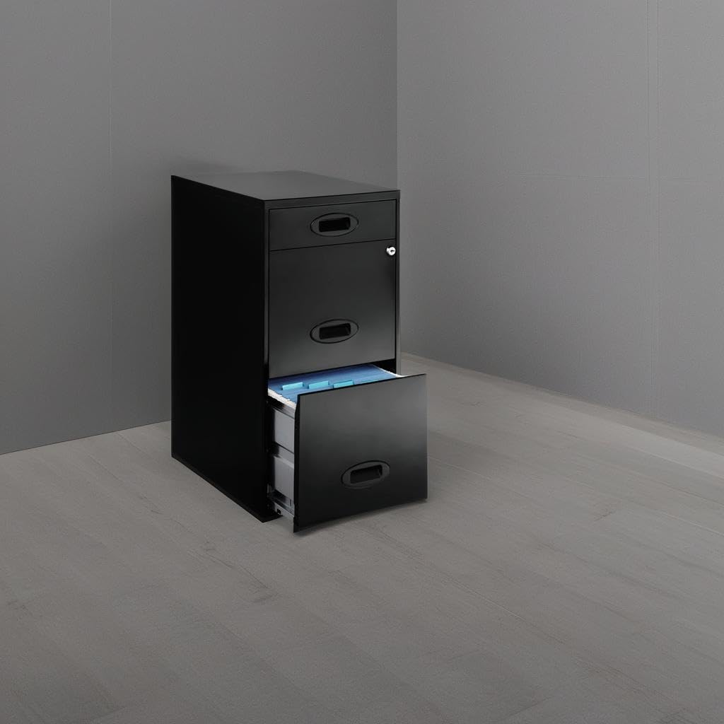 Black 3-Drawer Vertical File Cabinet W732440