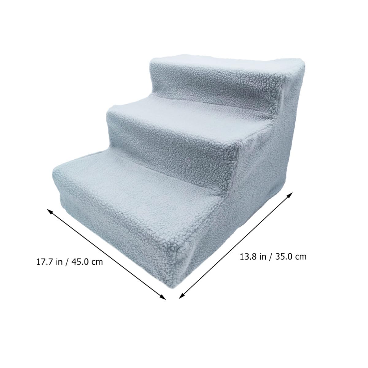 Gray Plush Non-Slip Pet Stairs S900