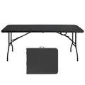 6 FT Black Folding Table with Carry Handle J25144
