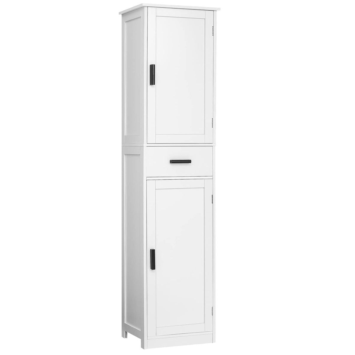 67'' Tall White Storage Cabinet with 4 Shelves & 2 Doors R4208