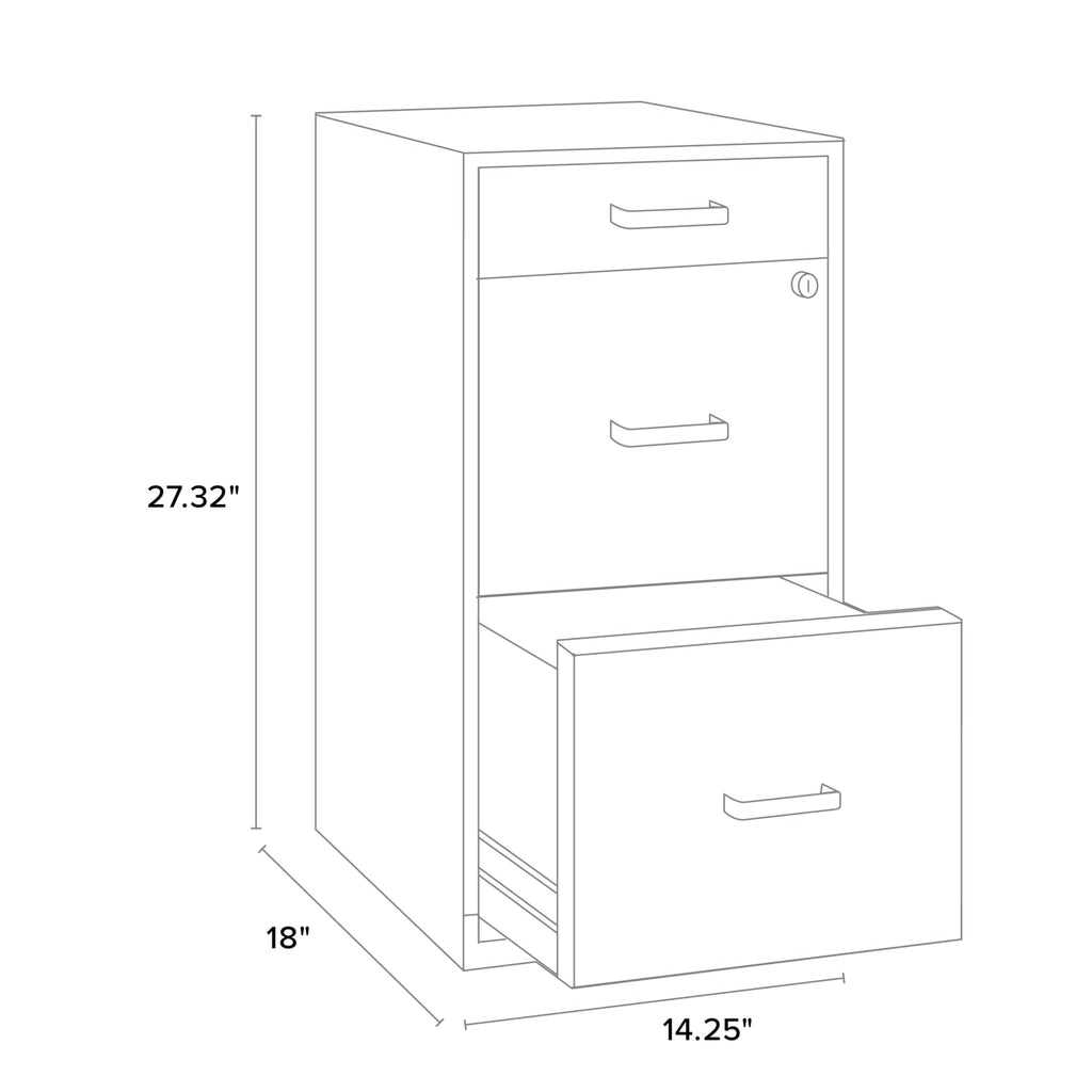 Black 3-Drawer Vertical File Cabinet W732440