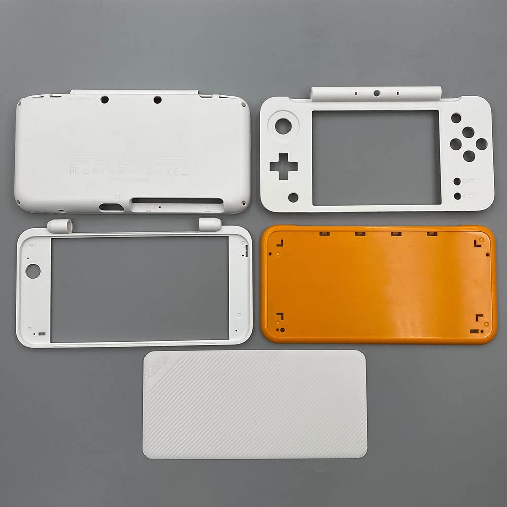 New Housing Case Cover Shell for 2DS XL White & Yellow K10214