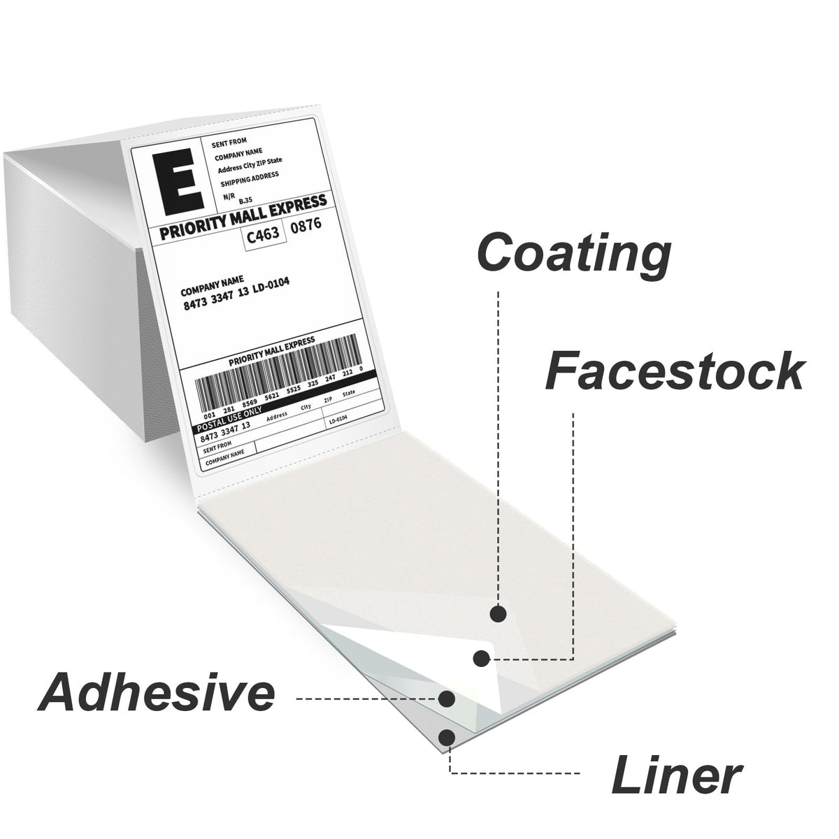 4x6 Thermal Labels 100/Stack D571