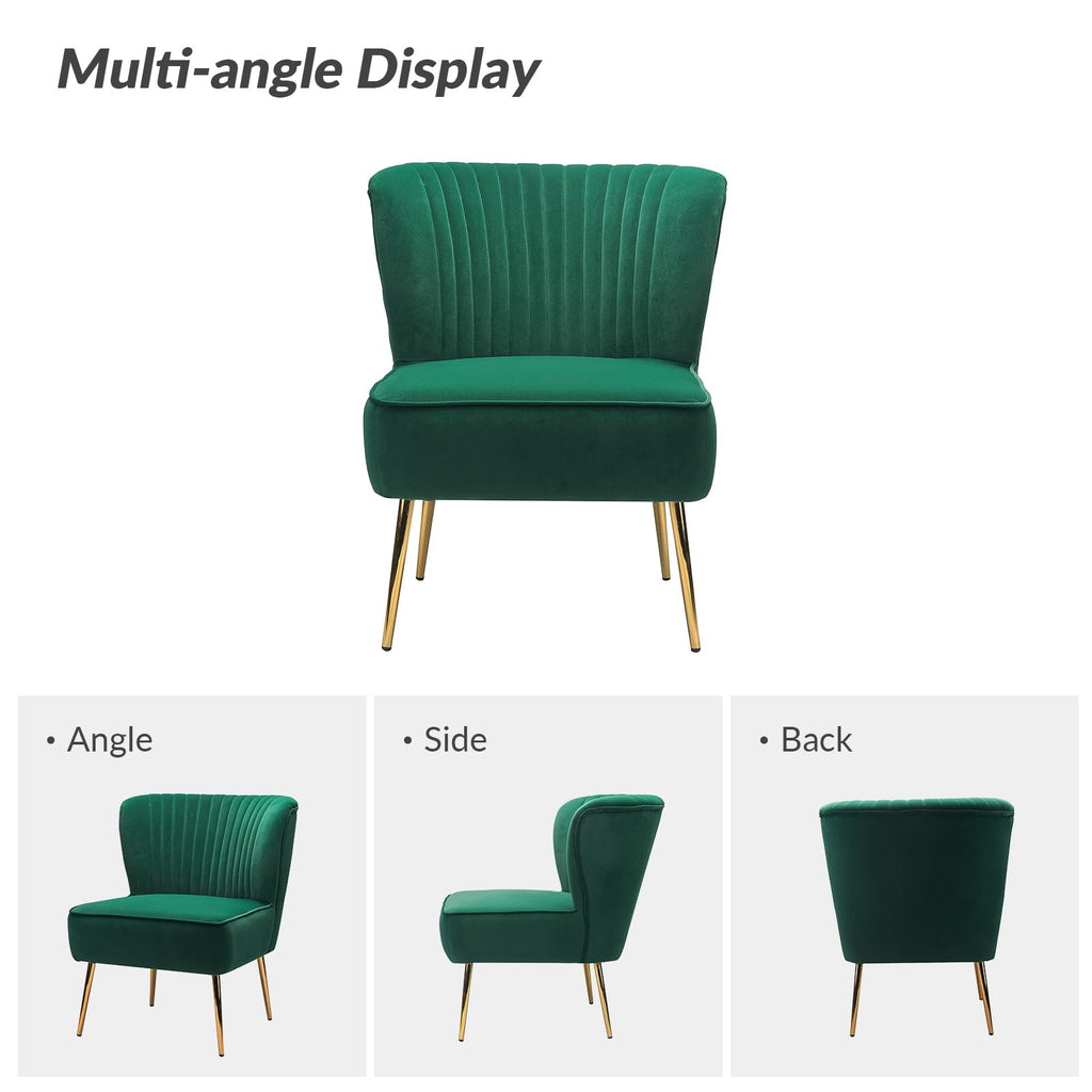 Velvet Accent Chair Set of 2 Green T118232