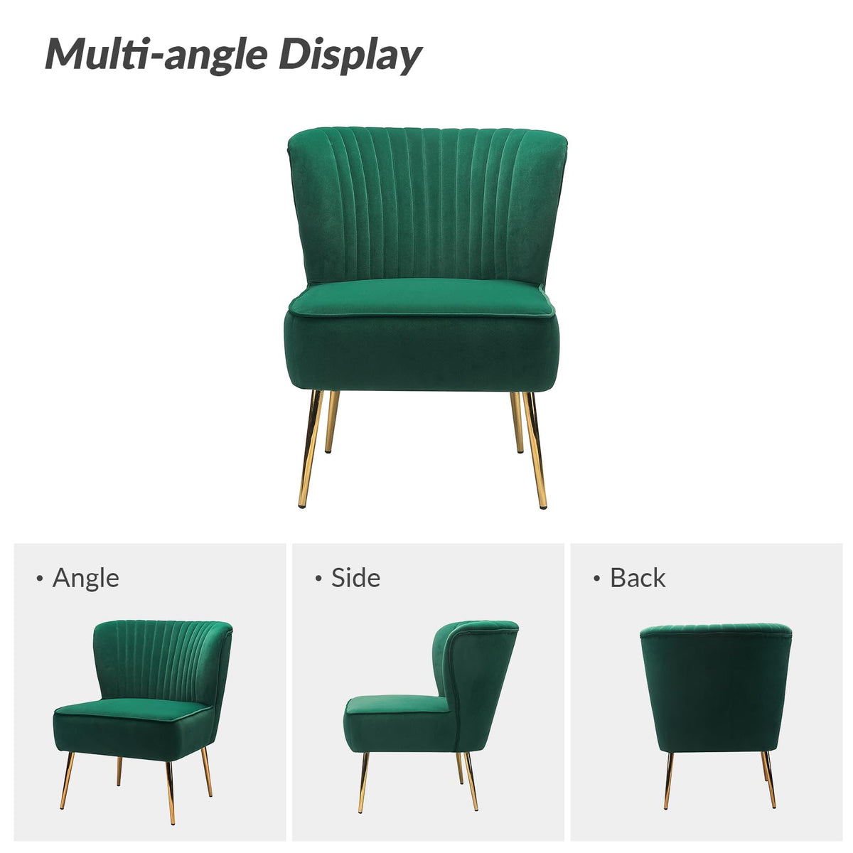 Velvet Accent Chair Set of 2 Green T118232