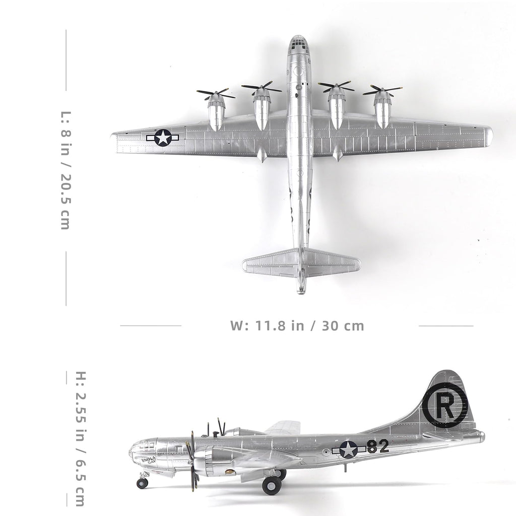 1/144 B-29 Bomber Metal Model Kit with Stand Diecast Airplane A31026