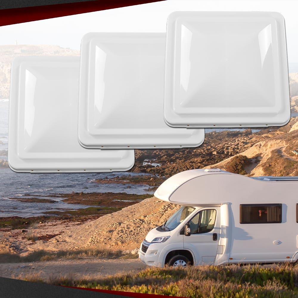14" x 14" Replacement Roof Vent Cover 3PCS White F84307