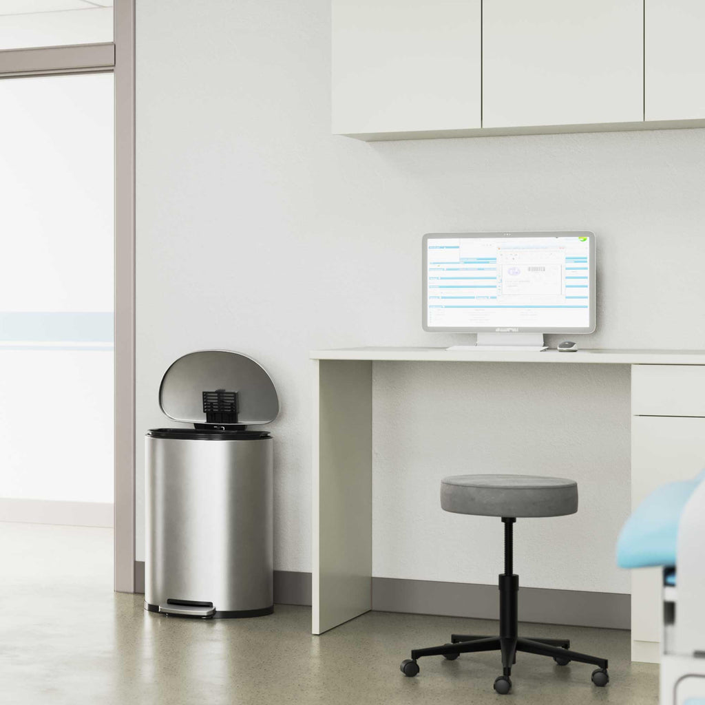 50L Stainless Steel Step Trash Can with Odor Filter and Removable Bucket X35917