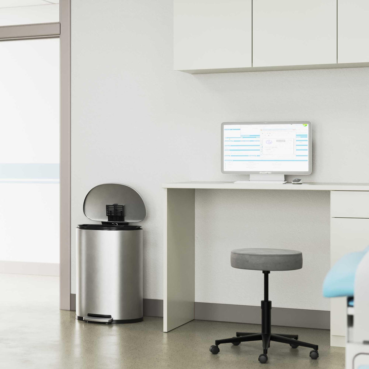 50L Stainless Steel Step Trash Can with Odor Filter and Removable Bucket X35917