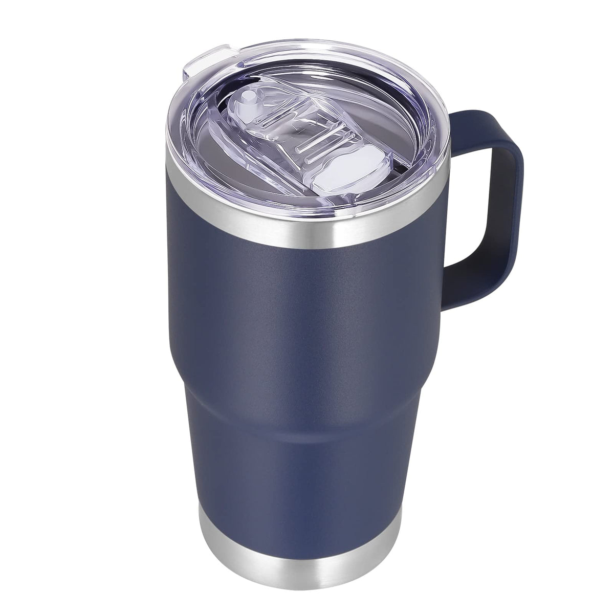 20 oz Stainless Steel Insulated Tumbler with Handle Lid and Straw X648