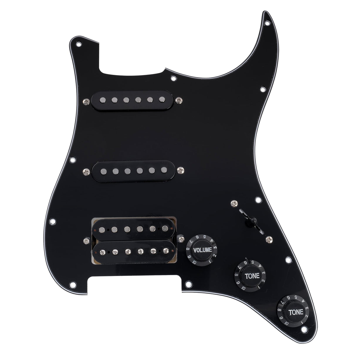 Black Pre-wired HSS Pickguard Set Y790259