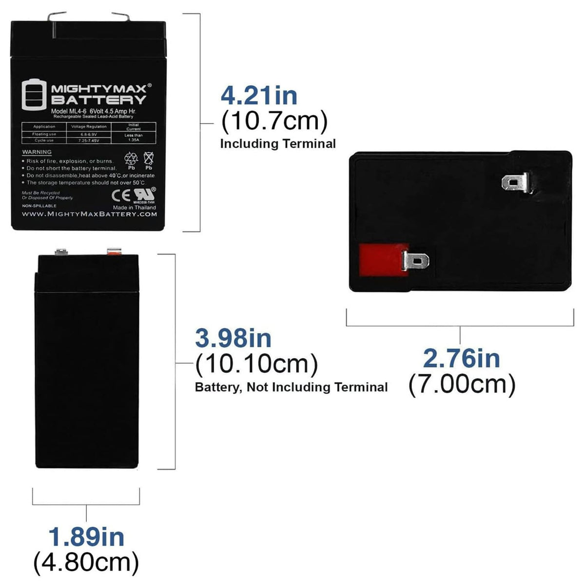 6V 4.5AH SLA Battery 2 Pack L2963