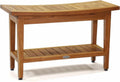 30" Teak Shower Bench with Shelf L29027