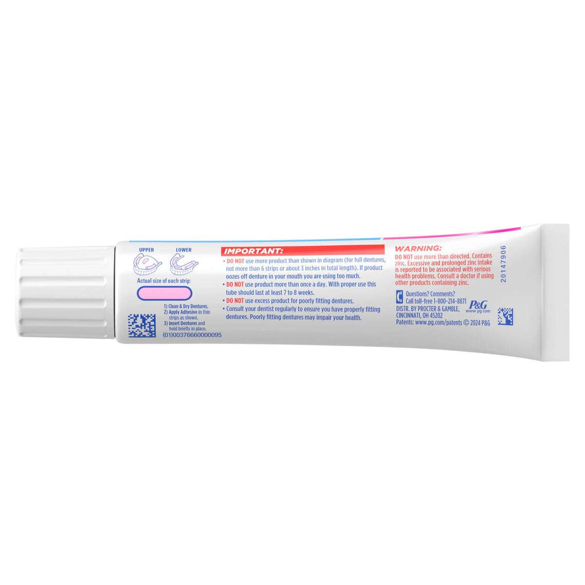 Denture Adhesive Cream 2.4 oz 3-Pack O9271