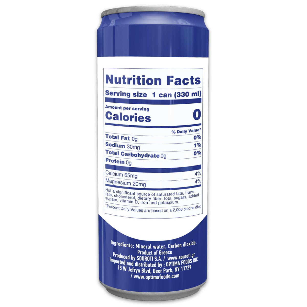 Unflavored Carbonated Mineral Water 6-Pack 330ml Tins A463
