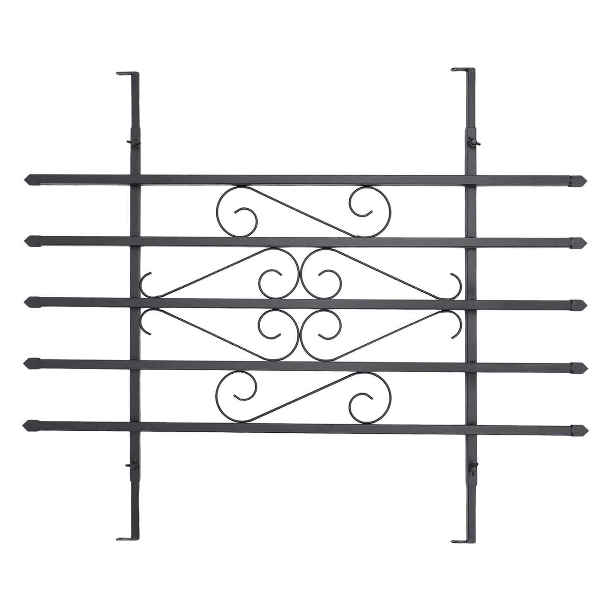 24 x 36 Inch Heavy Duty Iron Window Security Bars, Black 2 Pack U549727