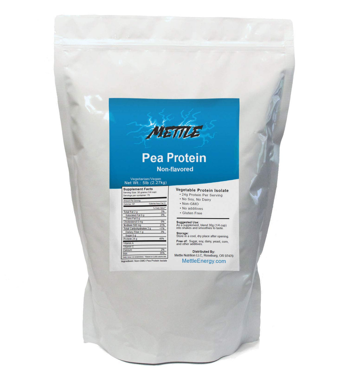 Unflavored Pea Protein Powder 5 Pound S7725