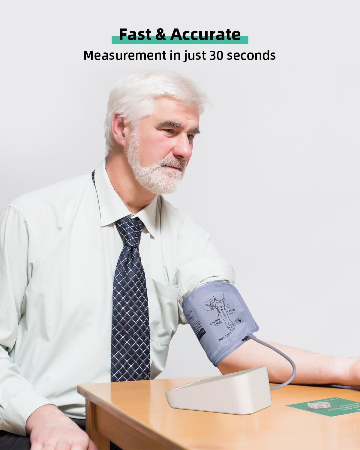 FDA Cleared Blood Pressure Monitor Large LCD Display Q6694