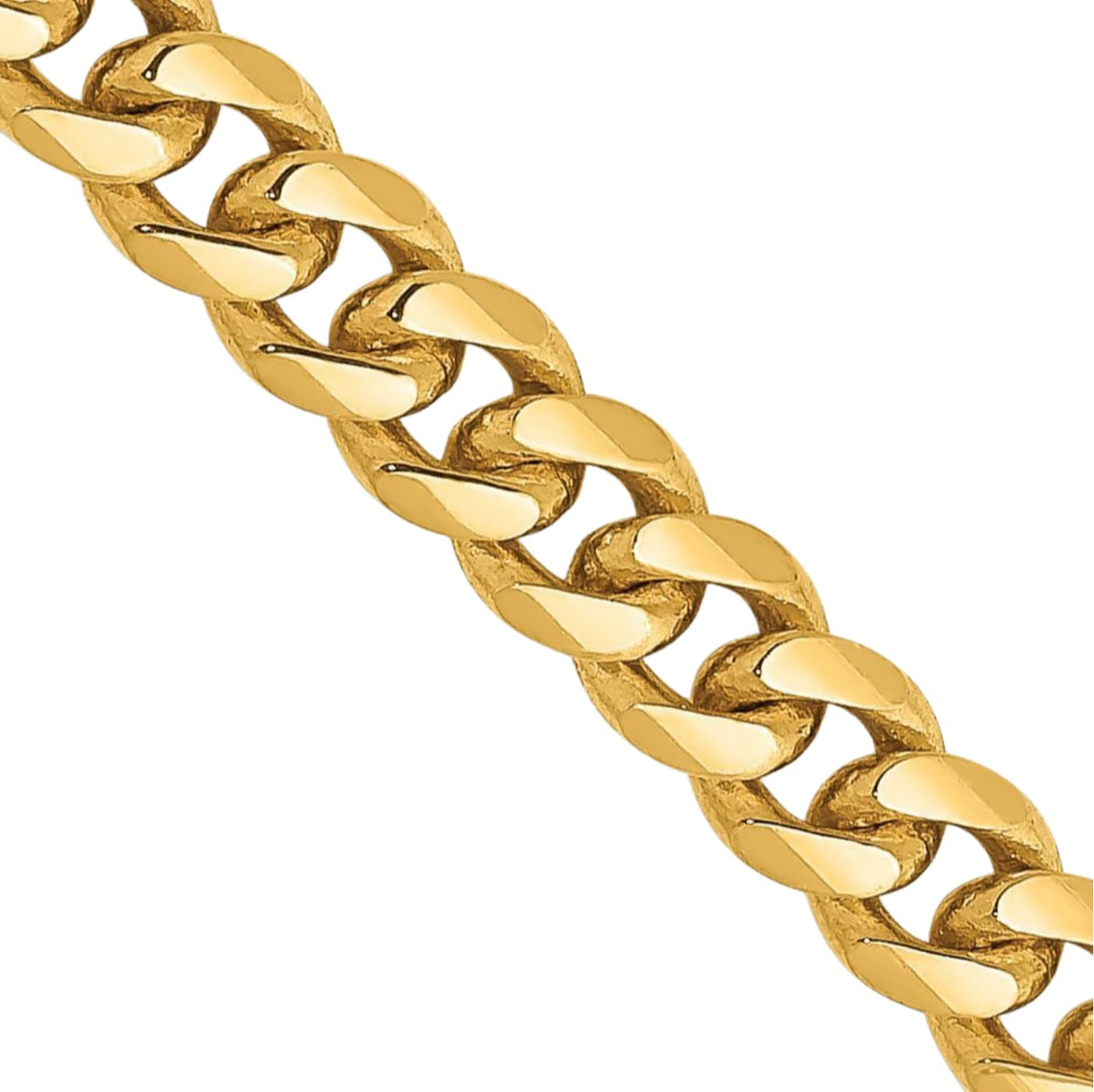 14K Yellow Gold Miami Cuban Chain Necklace W6806