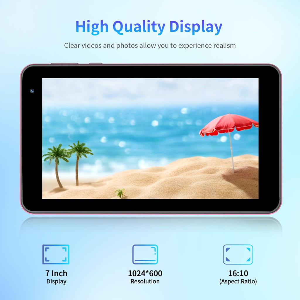 7 inch Android Tablet 8GB RAM 32GB ROM Pink V54433