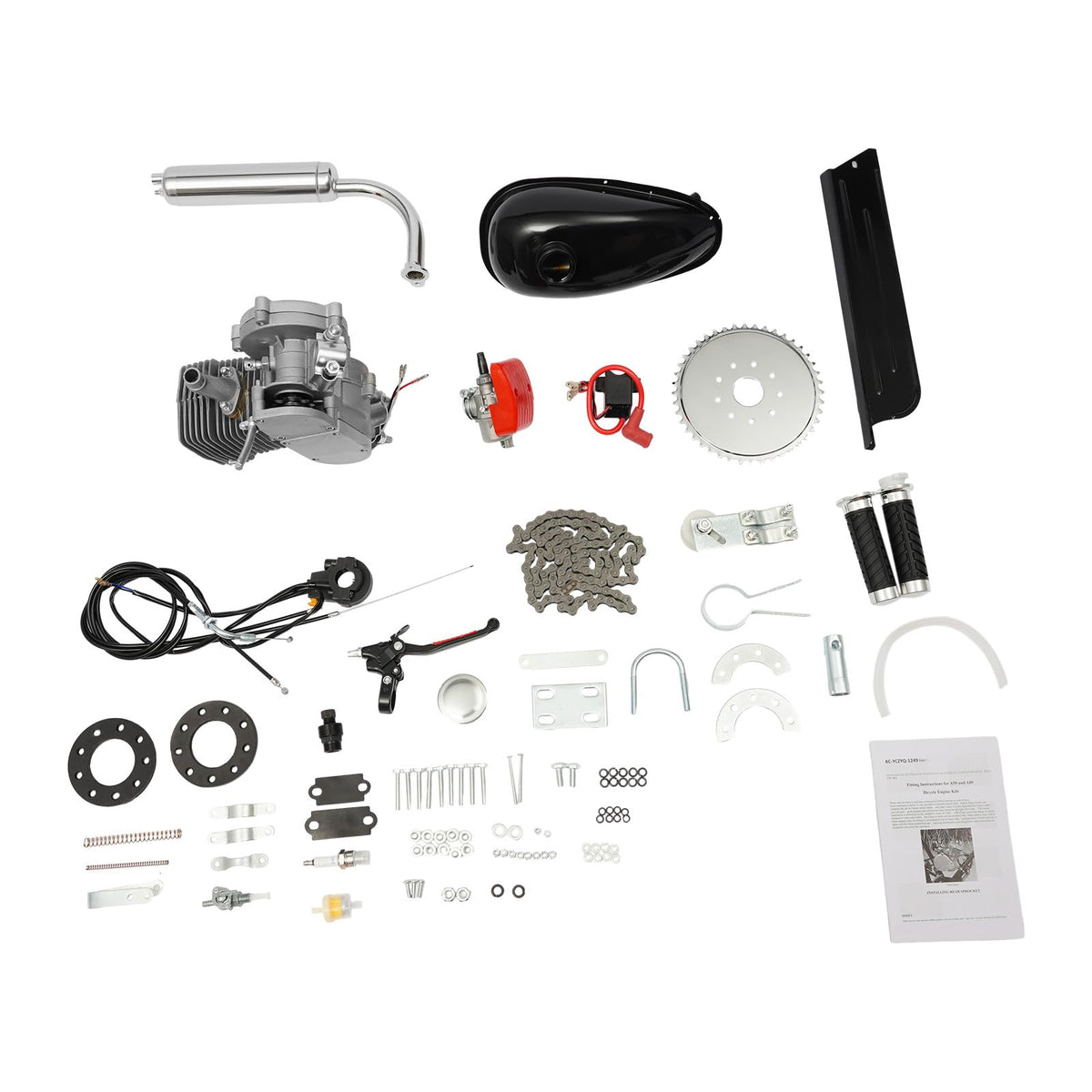 2-Stroke 100cc Gas Bicycle Engine Kit with 44 Tooth Sprocket A418755