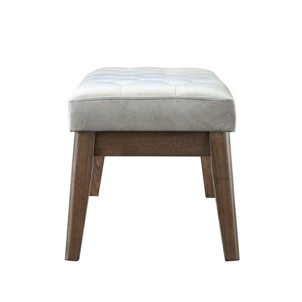 Velvet Upholstered Tufted Entryway Bench with Solid Wood Leg C9102