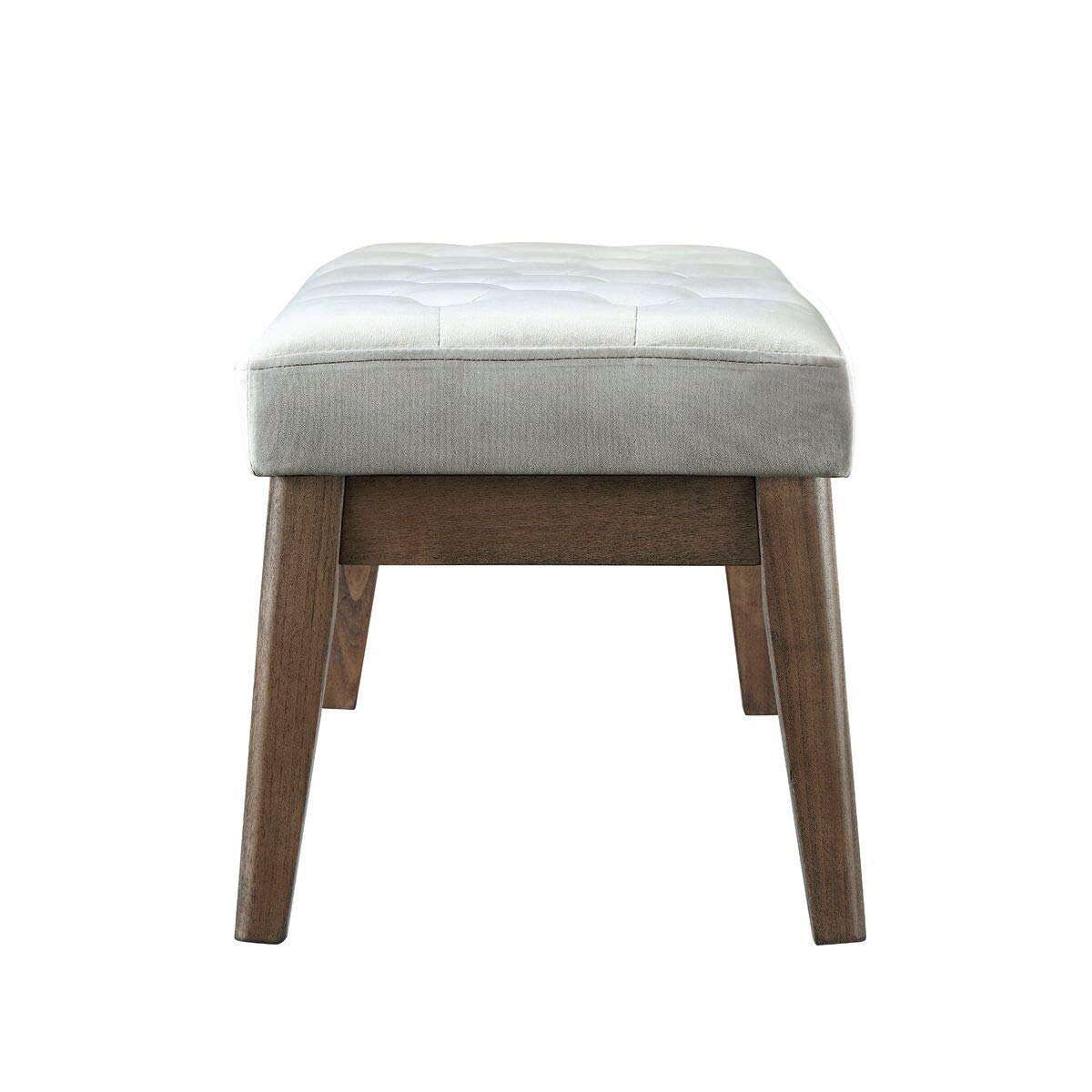 Velvet Upholstered Tufted Entryway Bench with Solid Wood Leg C9102