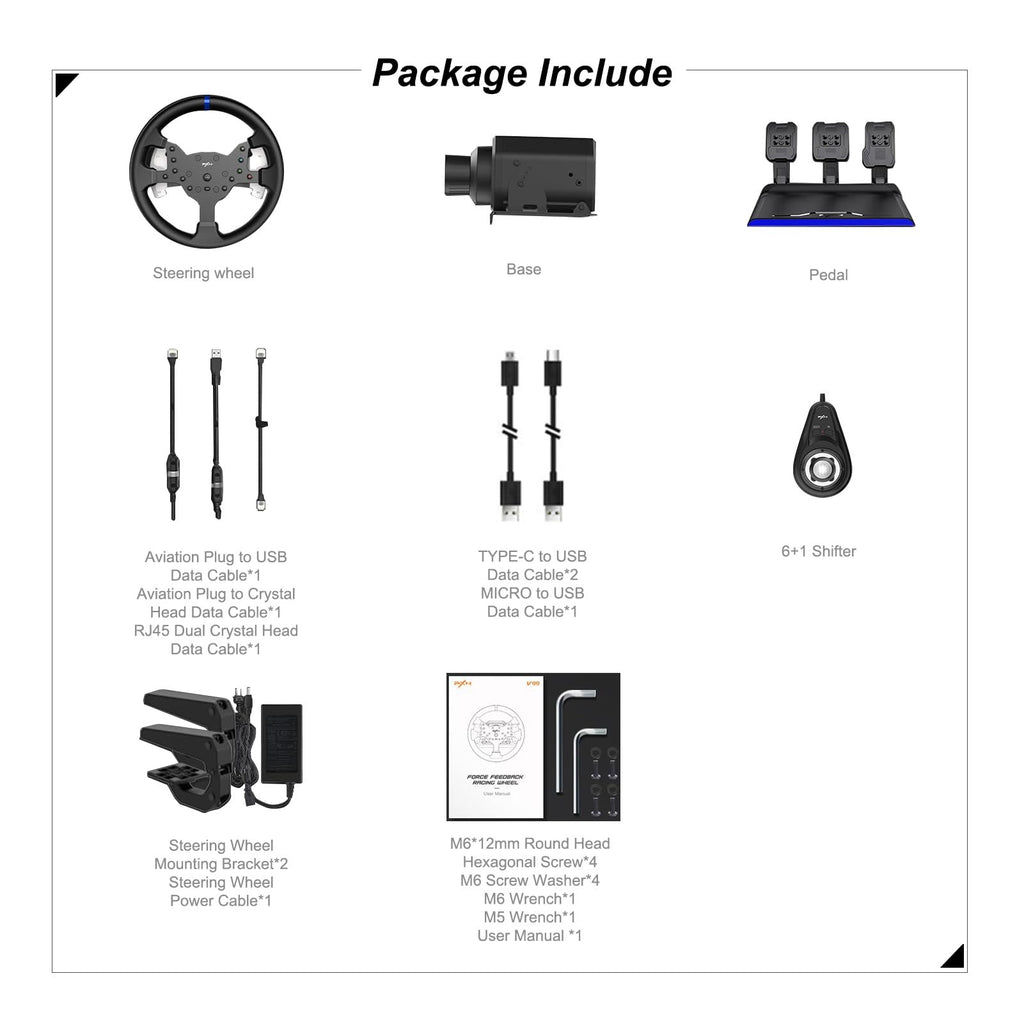 Force Feedback PC Racing Wheel A155
