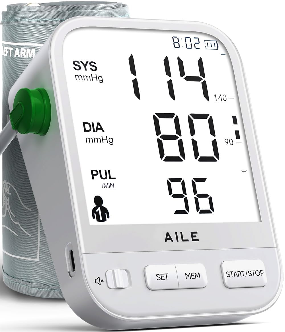 FDA Cleared Blood Pressure Monitor Large LCD Display Q6694