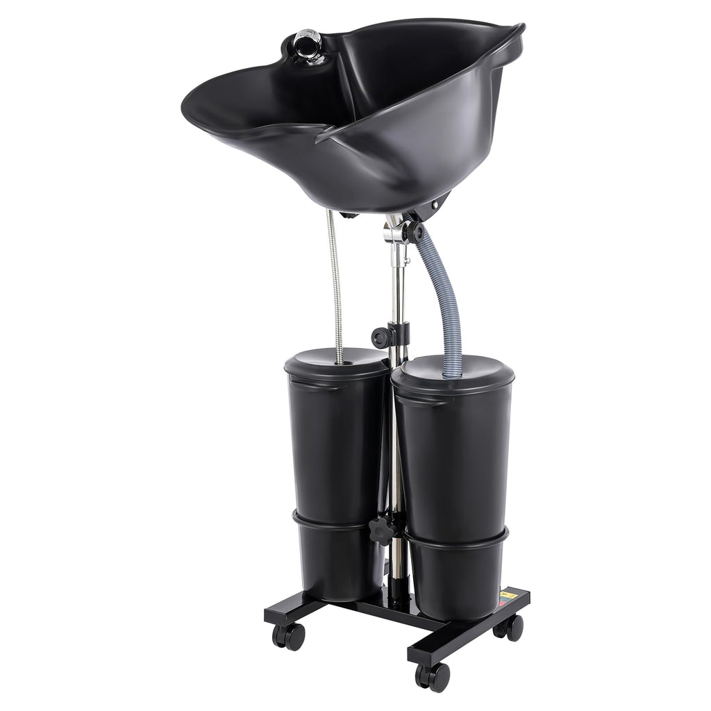 Portable Standing Shampoo Bowl with Drain Hose Y767284