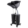 Portable Standing Shampoo Bowl with Drain Hose Y767284