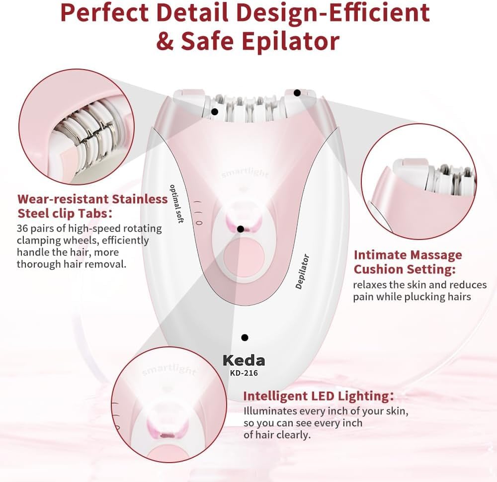 Epilator for Women with LED Light J976972