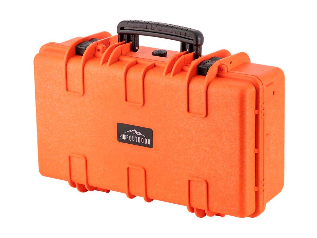 Weatherproof Hard Case with Customizable Foam, 22 x 14 x 8 Inches, Orange B829268