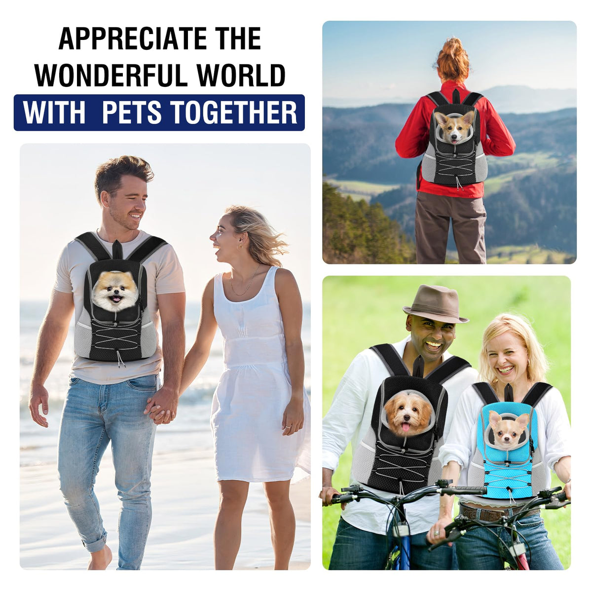 Ventilated Mesh Pet Front Carrier Backpack P330
