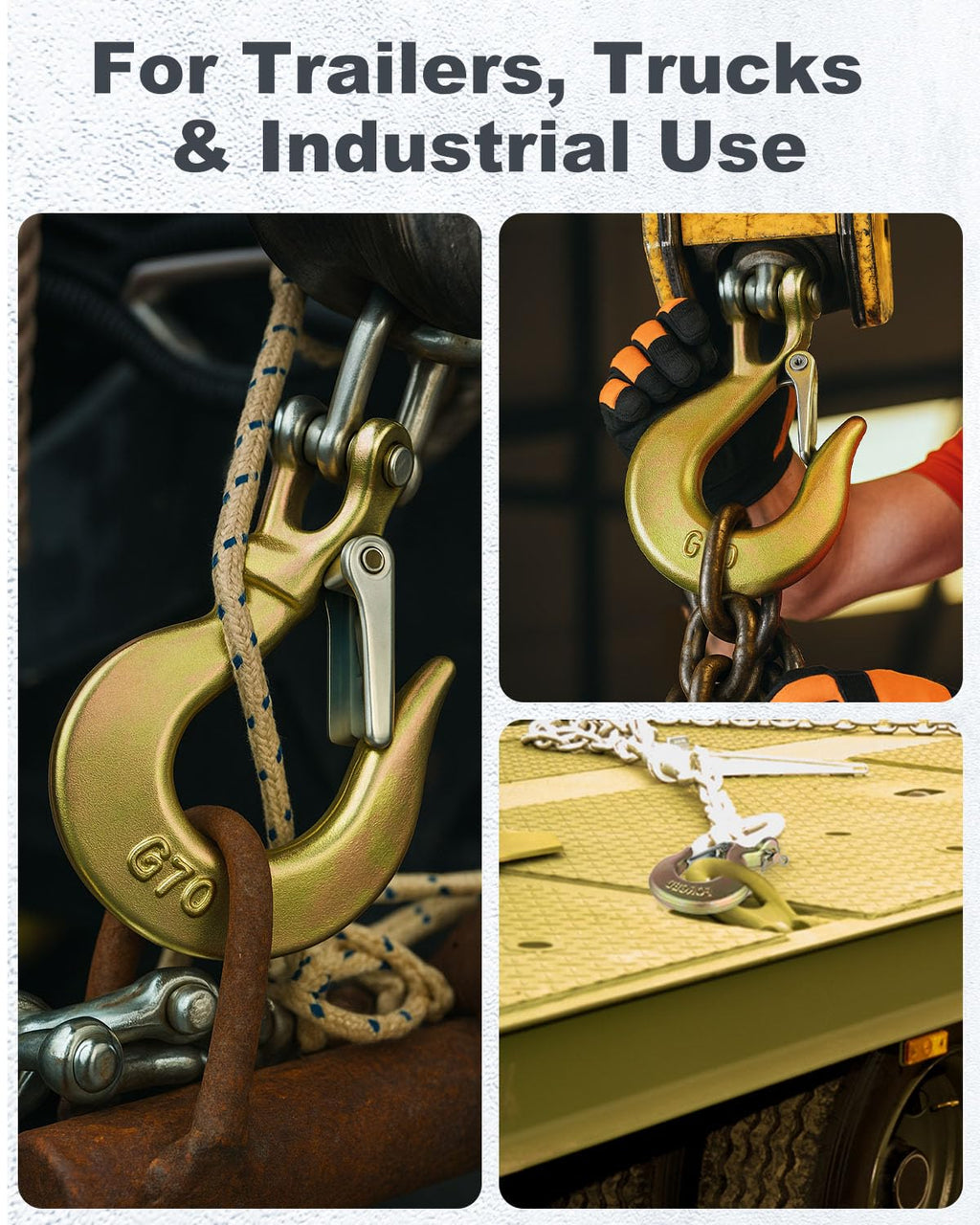 3/8" Clevis Slip Hook with Safety Latch Grade 70 V6113
