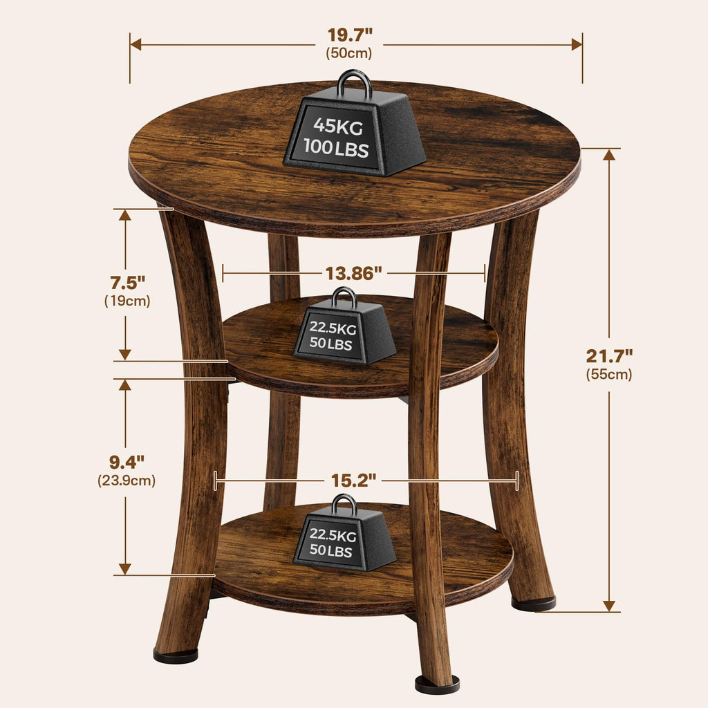 3 Tier Round End Table M371942