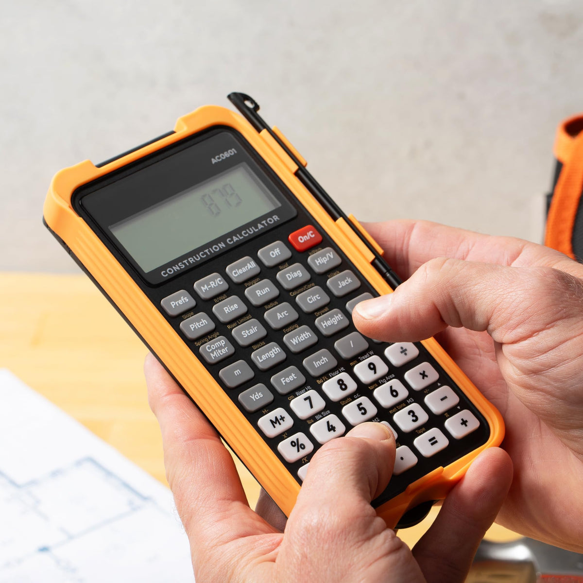 Construction Calculator with Writing Tablet, Feet Inch Fraction U885