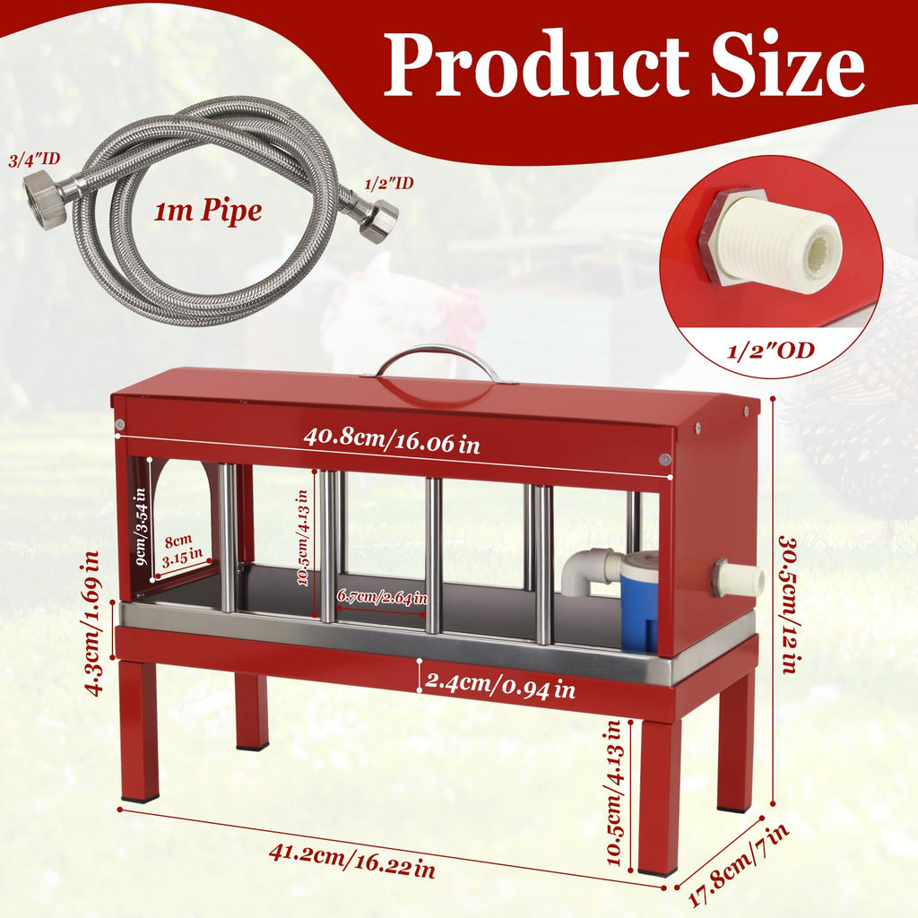Automatic Stainless Steel Poultry Waterer Dispenser A67301