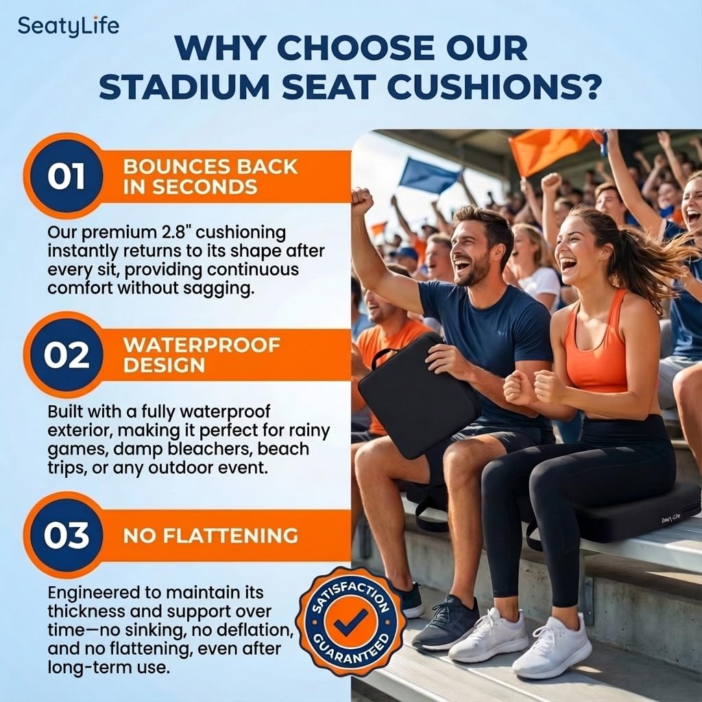 Extra Thick Stadium Seat Cushion Z50195