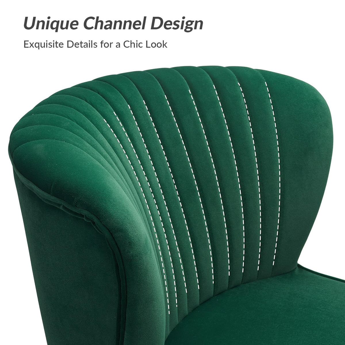 Velvet Accent Chair Set of 2 Green T118232