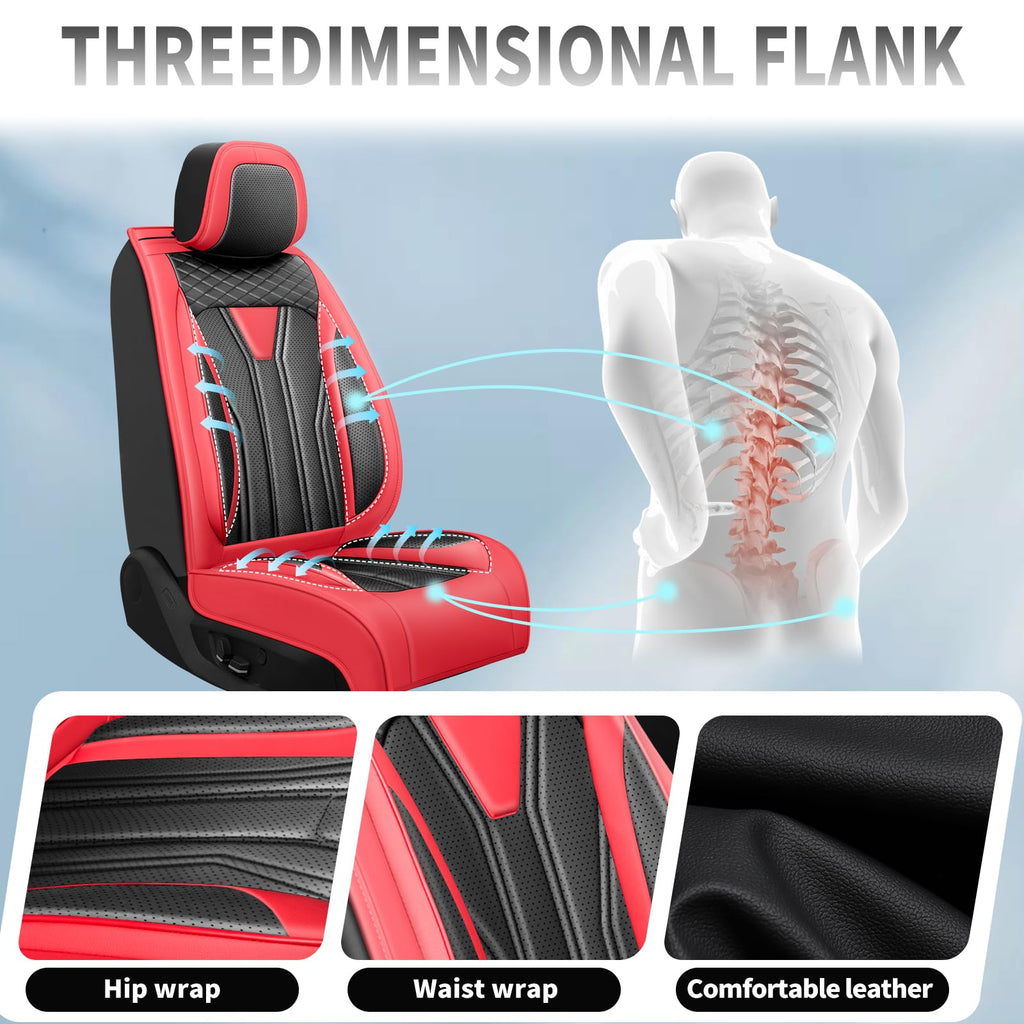 Red & Black Car Seat Covers J885107