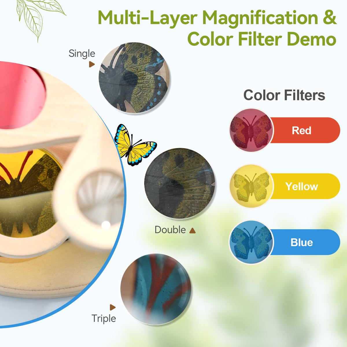 Insect Observation Kit with Tweezers, Petri Dish and 6 Insect Models B642