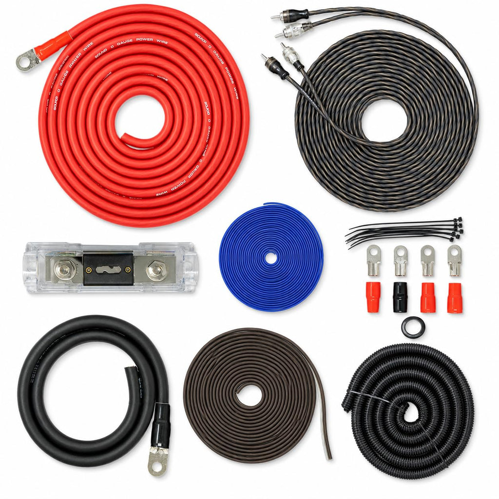 0 Gauge Amp Kit Amplifier Install Wiring Cables T53279