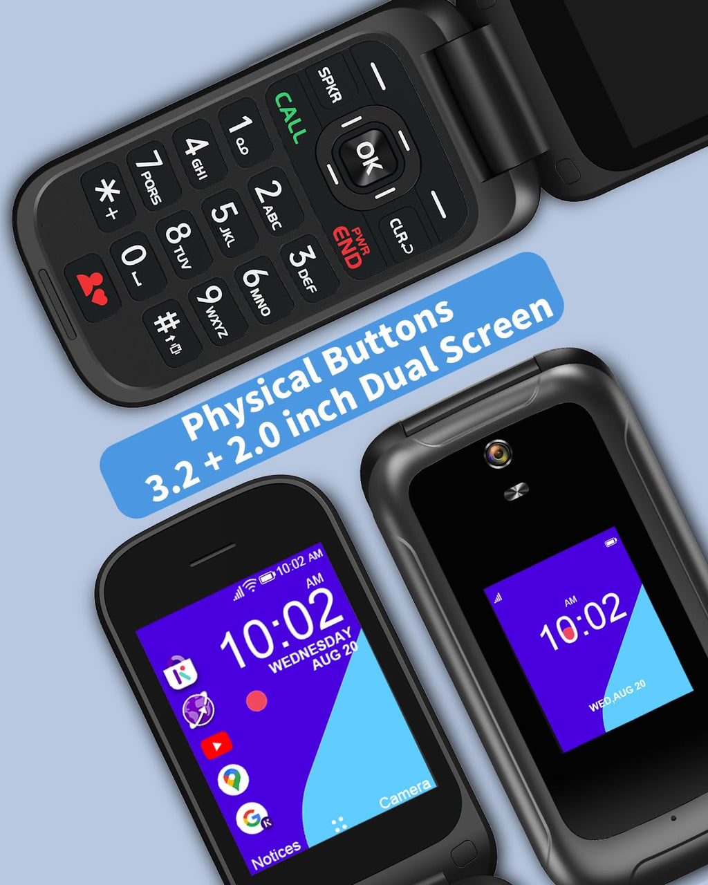 2.8" Dual Screen 4G LTE Flip Phone F234