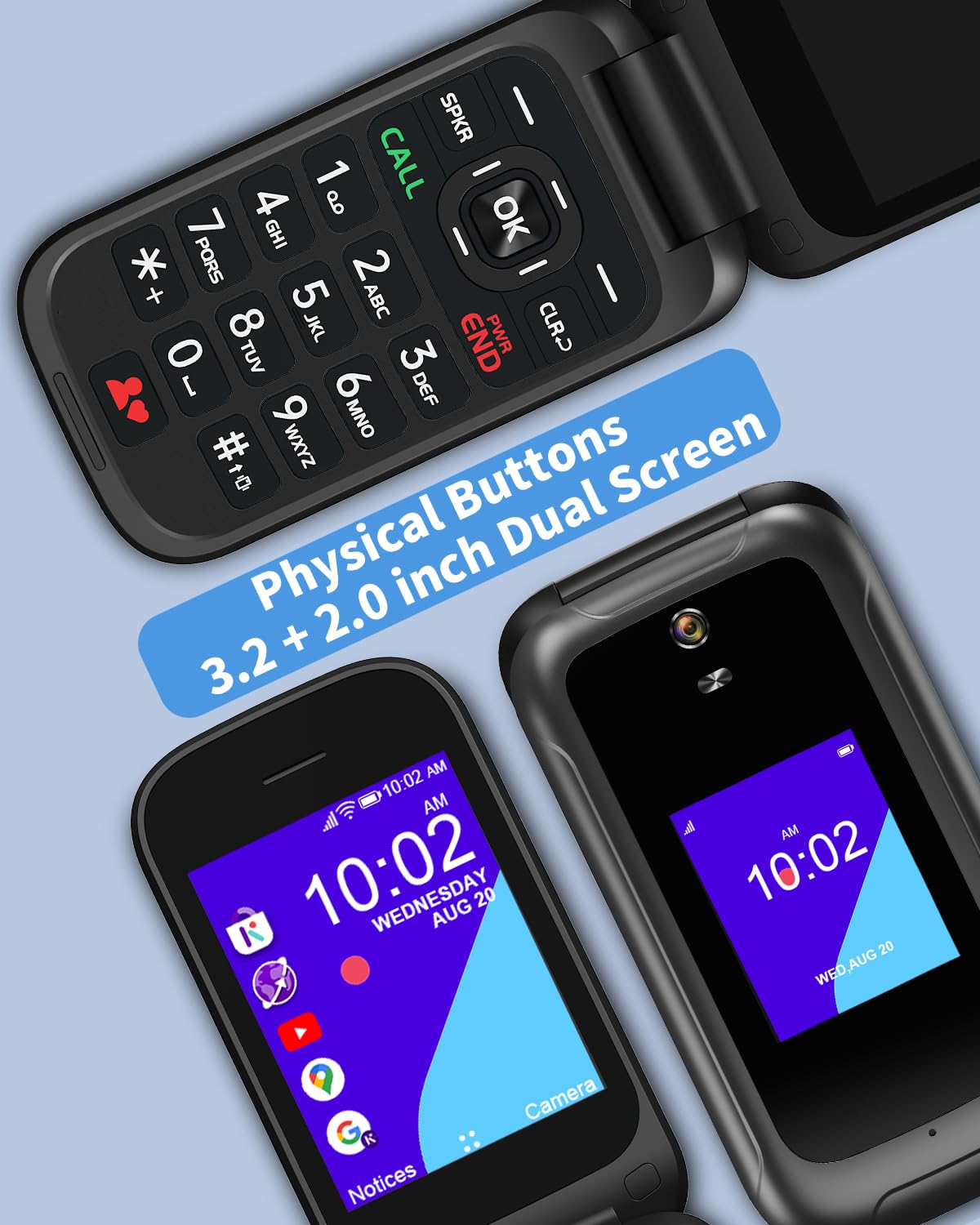 2.8" Dual Screen 4G LTE Flip Phone F234